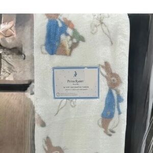 Peter Rabbit with Carrots Plush Throw Blanket